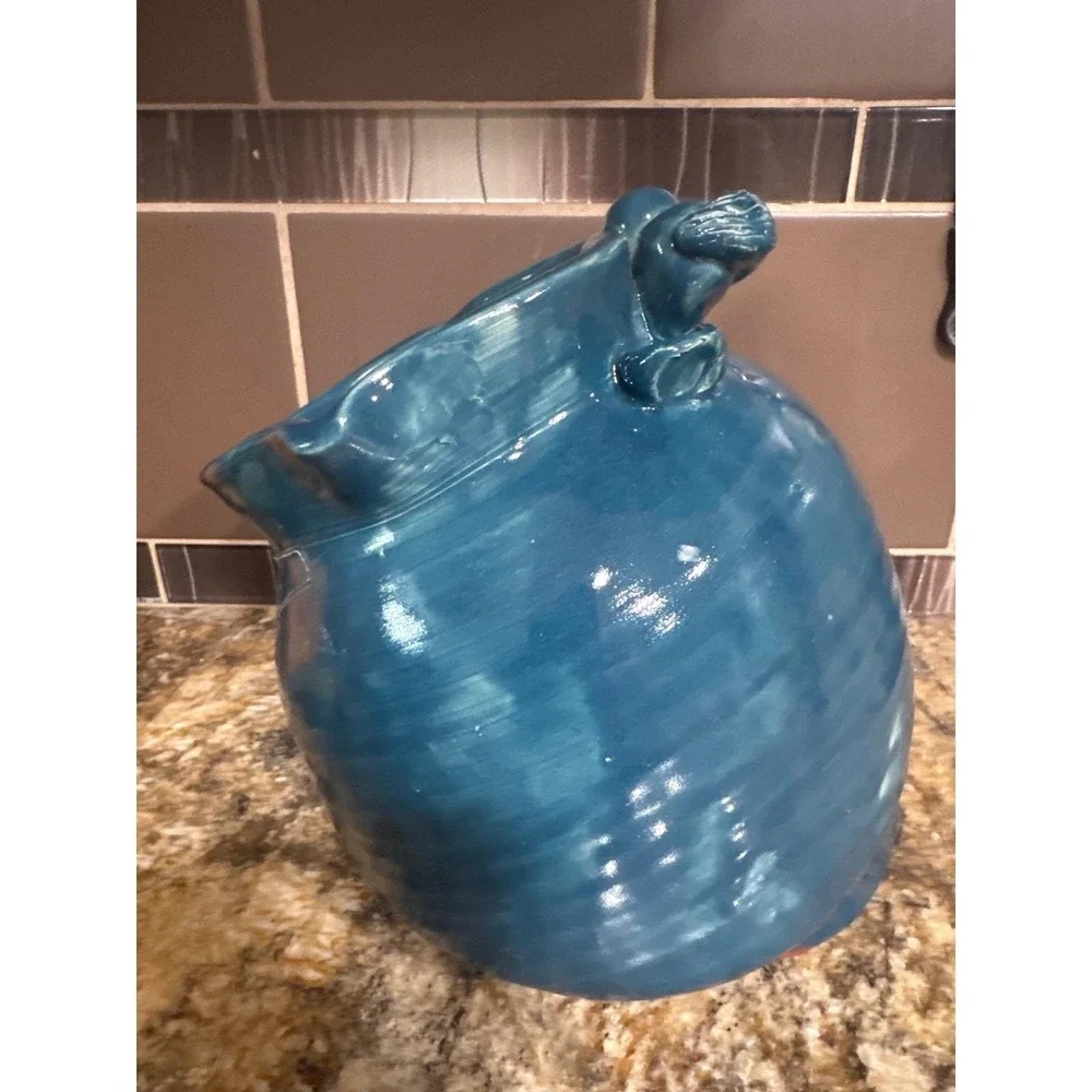 Teal Ceramic Mr. Big Mouth 8